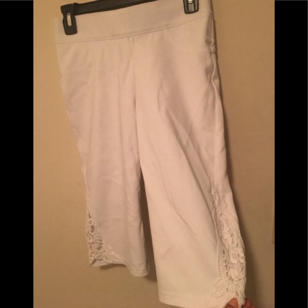 White biker shorts